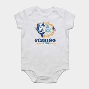 Crazy Dog T-Shirts Mens Fishing time Tshirt Funny Summer Vacation Fishing Tee for Guys Baby Bodysuit